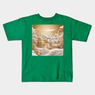 Christ Winter Scene Kids T-Shirt